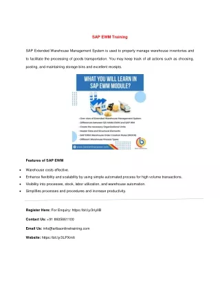 sap ewm training