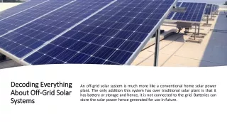 Decoding Everything About Off-Grid Solar Systems