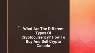 what are the different types of cryptocurrency how to buy and sell crypto canada