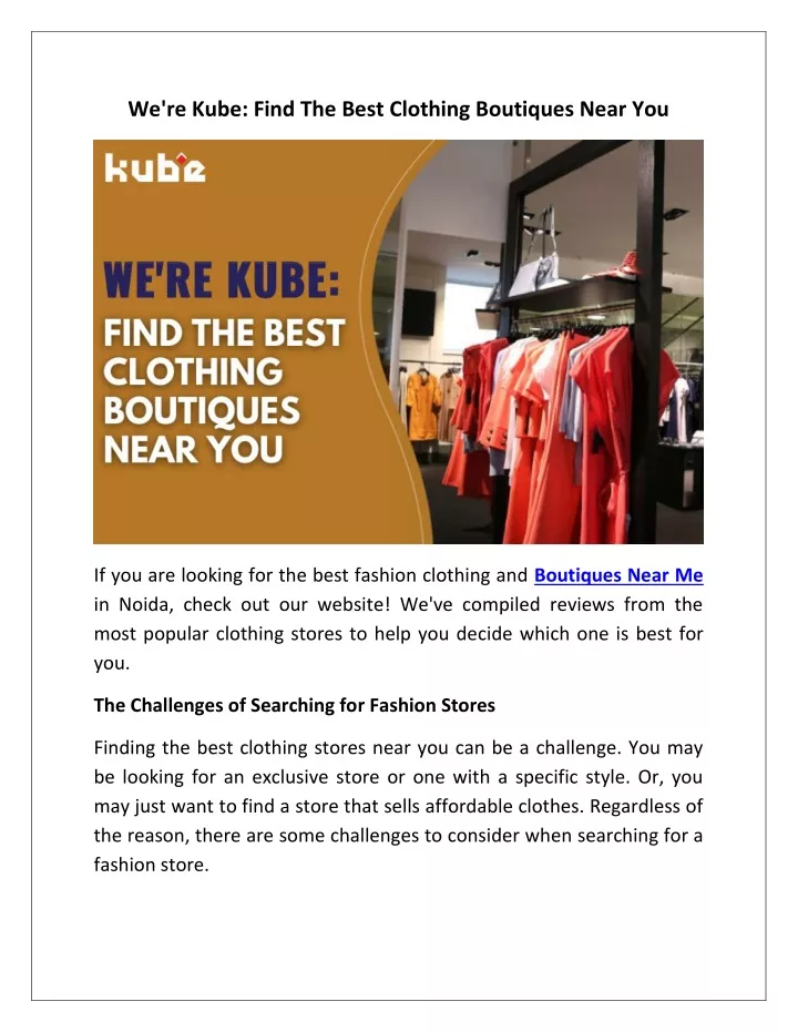 we re kube find the best clothing boutiques near