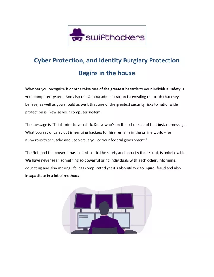 cyber protection and identity burglary protection