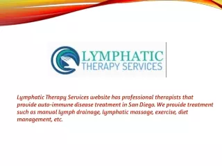 Manual Lymph Drainage San Diego