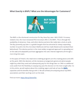 what exactly is bnpl what are the advantages