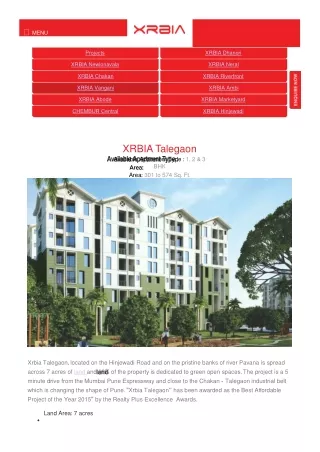 Flats in Talegoan, Affordable Homes in Pune — XRBIA