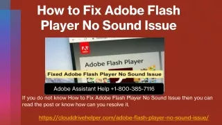 how to fix adobe flash player no sound issue