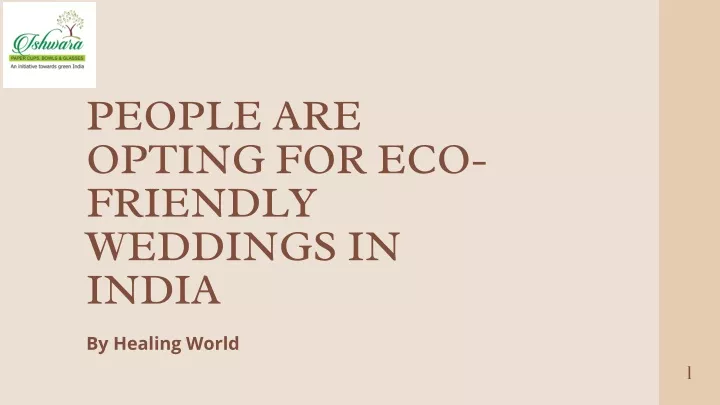 people are opting for eco friendly weddings