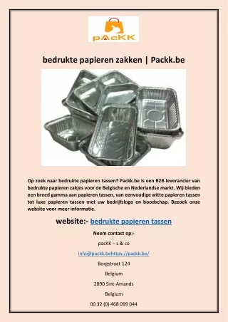 bedrukte papieren zakken | Packk.be