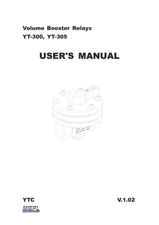 ROTORK YTC YT-300 VOLUME BOOSTER Manual - PPT