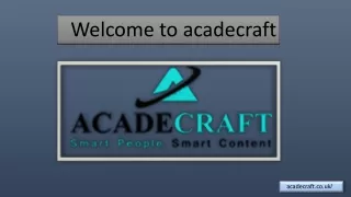 welcome to acadecraft