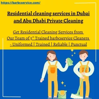 Residential House Cleaning Services in Dubai | Barbc Service