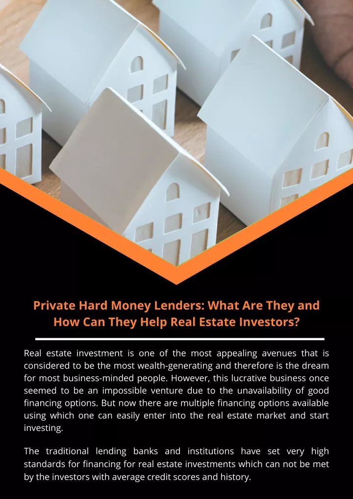 private hard money lenders what are they