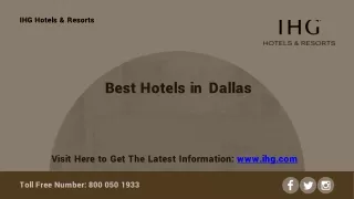 Make Your Stay Affordable at Best Hotels in Dallas