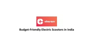 Budget-Friendly Electric Scooters in India
