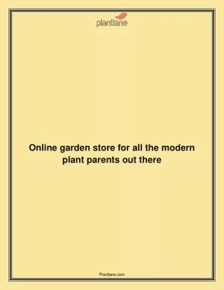 Online garden store for all the modern plant parents out there