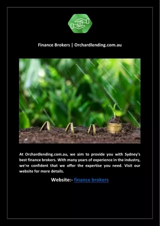 Finance Brokers | Orchardlending.com.au