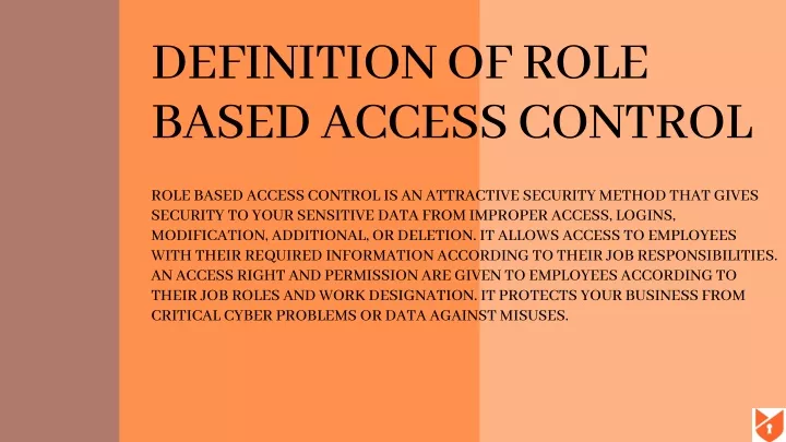 definition of role based access control