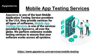 mobile app testin g services