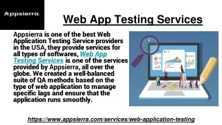 web app testin g services