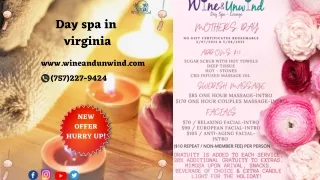 Get an offer on Mother’s Day special Day spa in Virginia