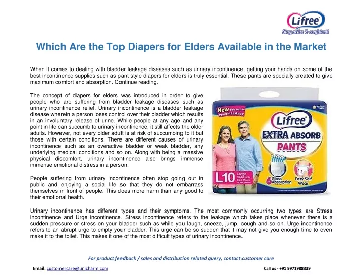 which are the top diapers for elders available