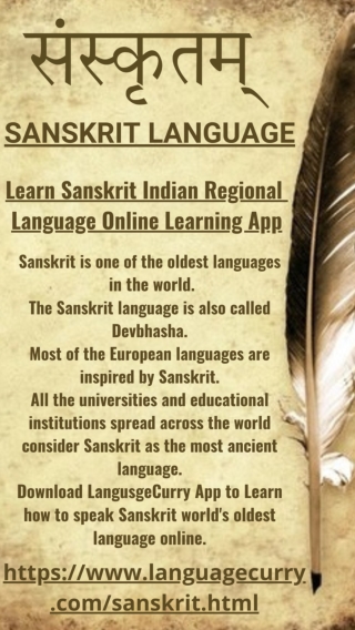 Learn Sanskrit Indian Regional Language Online Learning App