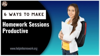 6 Ways to Make Homework Sessions Productive