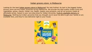 Indian online grocery store in Melbourne