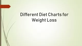 different diet charts for weight loss