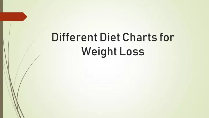 different diet charts for weight loss