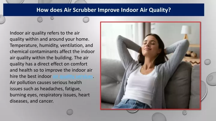 how does air scrubber improve indoor air quality