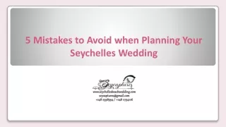 5 Mistakes to Avoid when Planning Your Seychelles Wedding