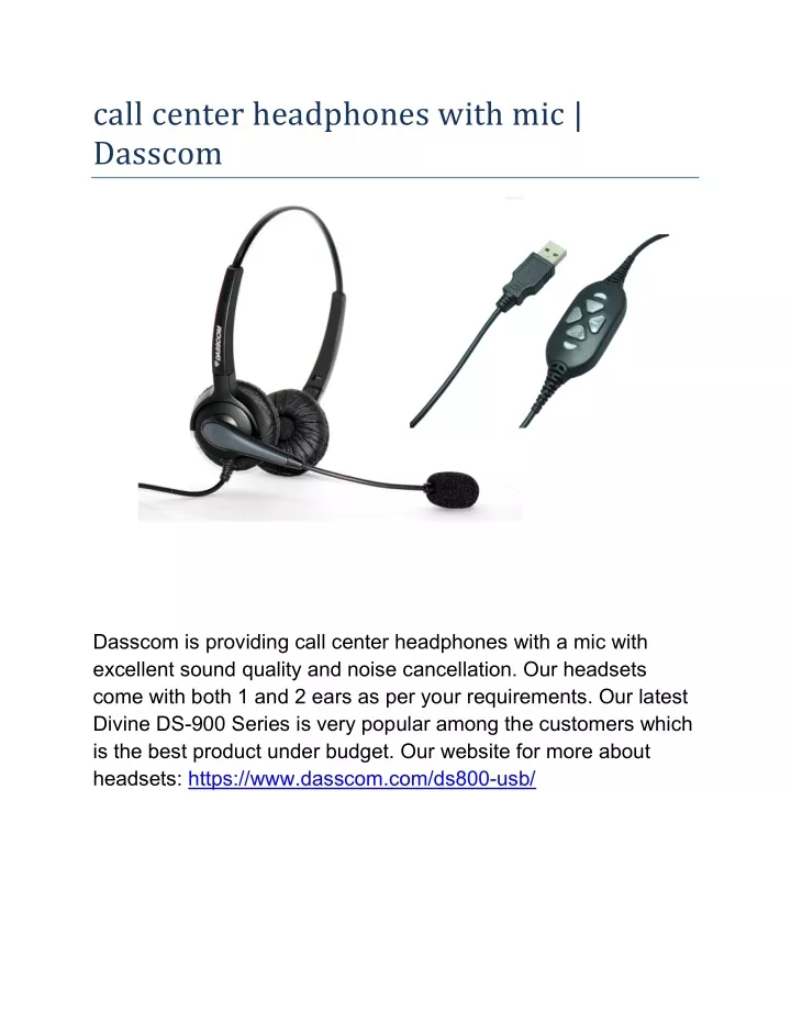 call center headphones with mic dasscom