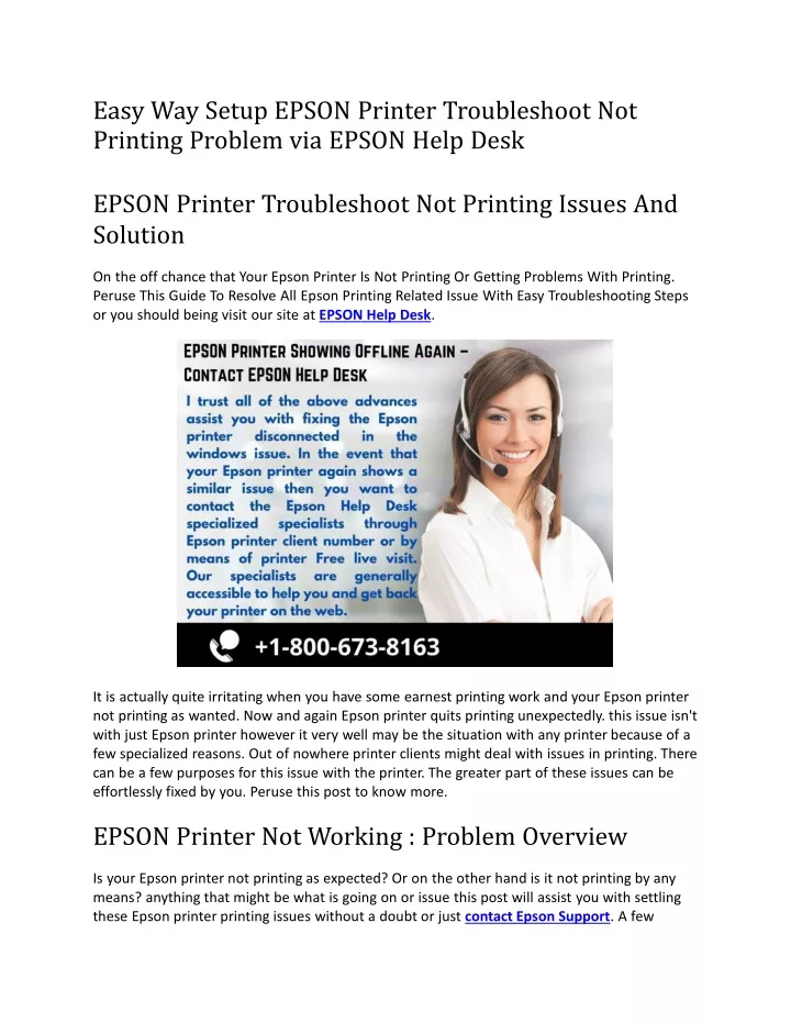 easy way setup epson printer troubleshoot