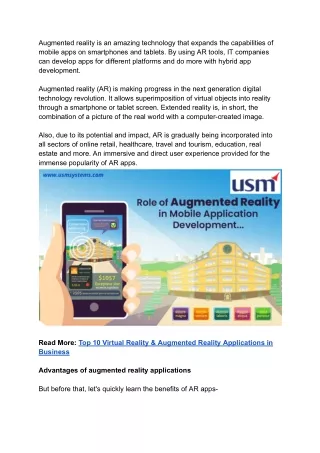 augmented reality is an amazing technology that