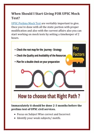 when should i start giving for upsc mock test