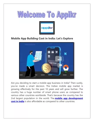 mobile app building cost in india let s explore