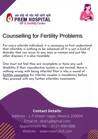 Counselling for Fertility Problems