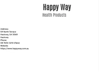happy way health products