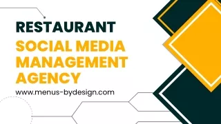 Social Media Management Agency - Menus By Design
