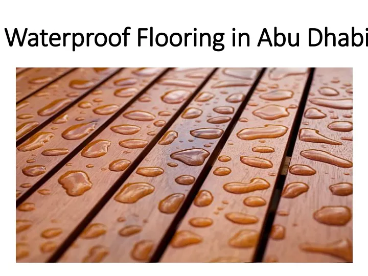 waterproof flooring in abu dhabi