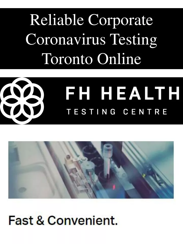 reliable corporate coronavirus testing toronto online