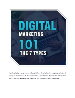 digital marketing 101 the 7 types