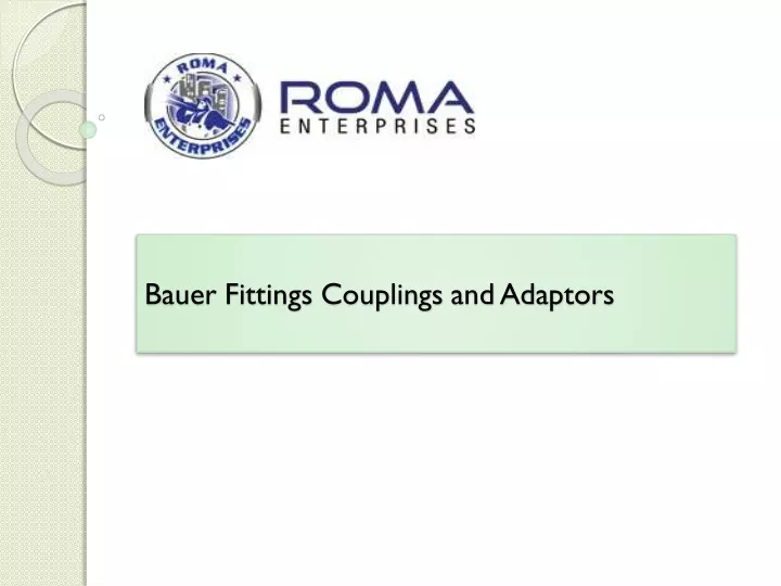 bauer fittings couplings and adaptors