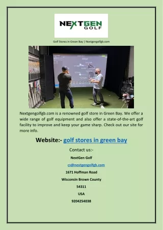 Golf Stores in Green Bay | Nextgengolfgb.com