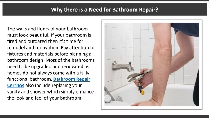 why there is a need for bathroom repair