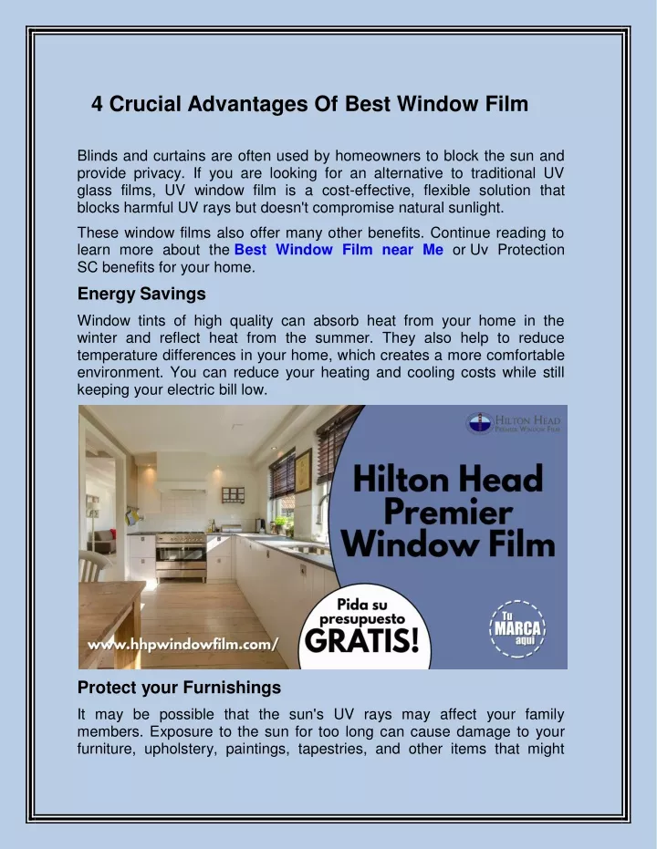 4 crucial advantages of best window film