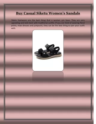 Buy Casual Siketu Women's Sandals