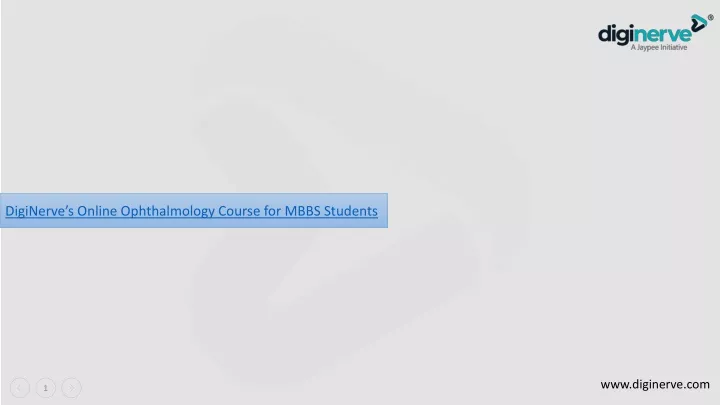 diginerve s online ophthalmology course for mbbs