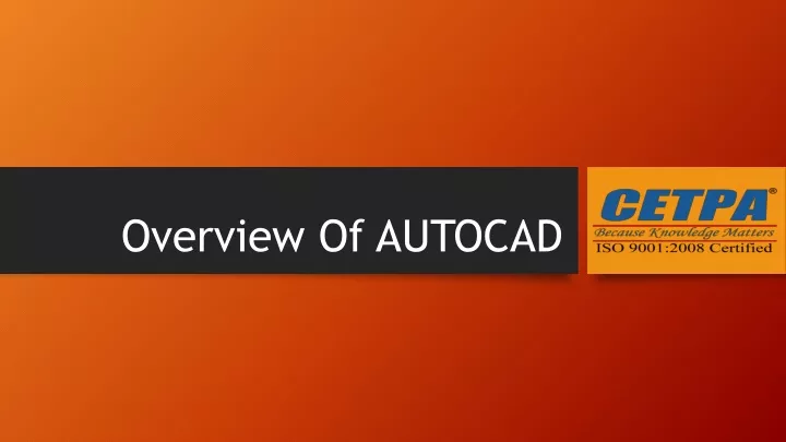 overview of autocad