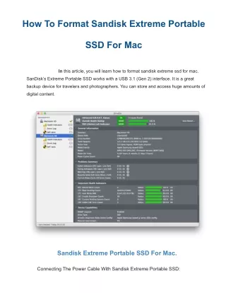 how to format sandisk extreme portable